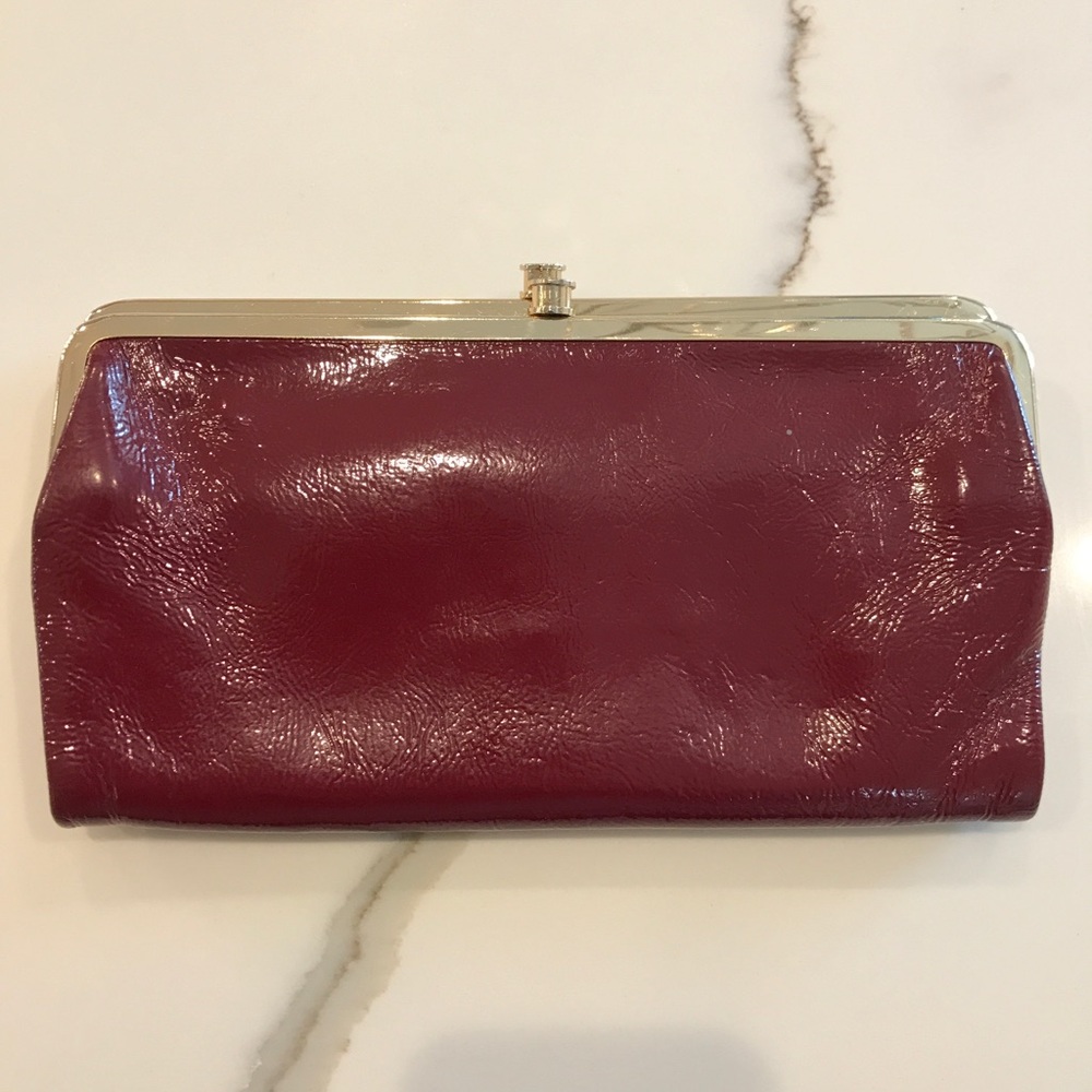 Hobo ‘Lauren’ patent leather double framed clutch